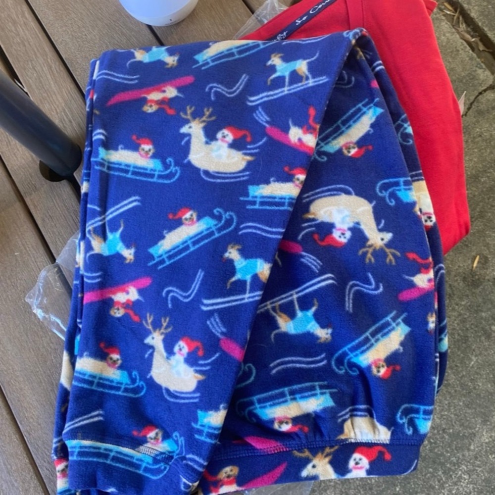 Hanes Christmas Pajama Set Unisex Adult Oversize Large 12-14